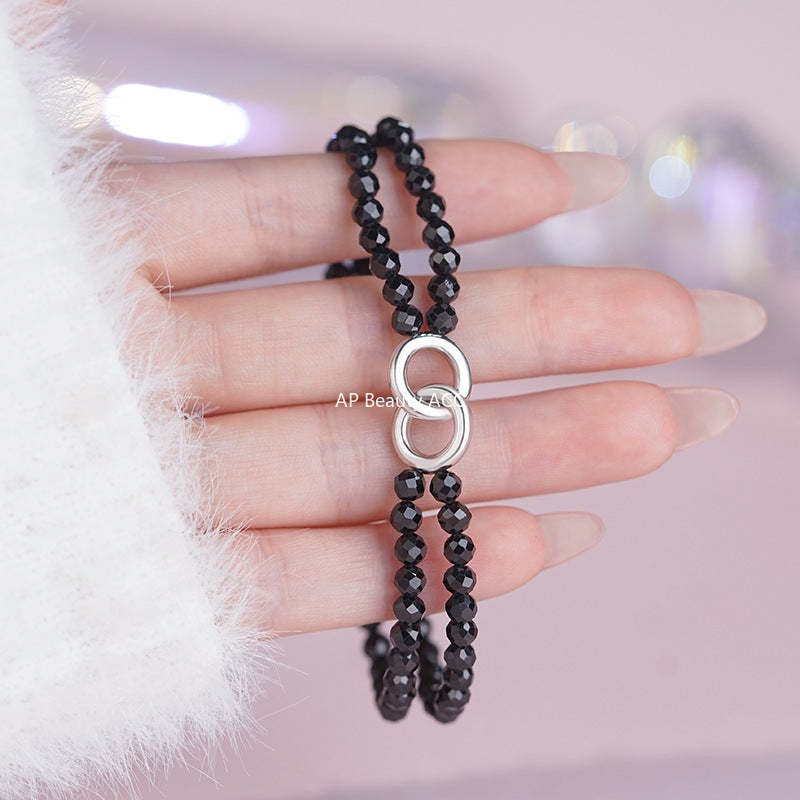 D廠-S925純銀黑瑪瑙月光石情侶手鍊氣質簡約溫柔百搭文藝手飾批發「YC5206SL_1」25.10-5