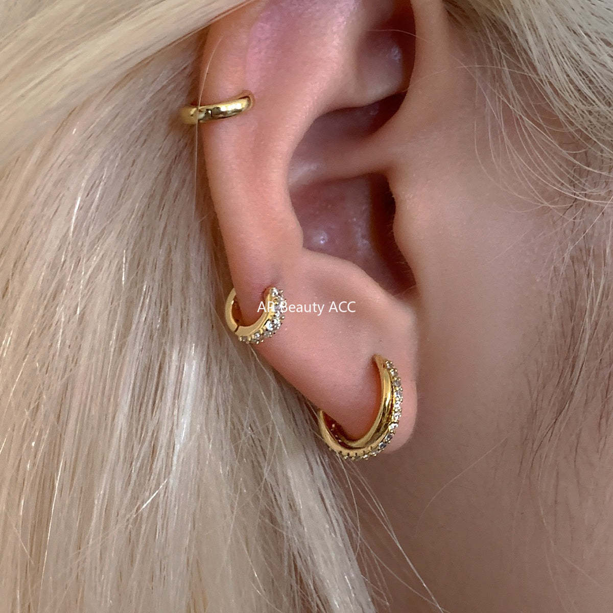 C廠-韓版ins莫比烏斯銀針耳環女小眾設計感高級鋯石耳圈簡約秋冬耳飾「EH-4132」25.10-5