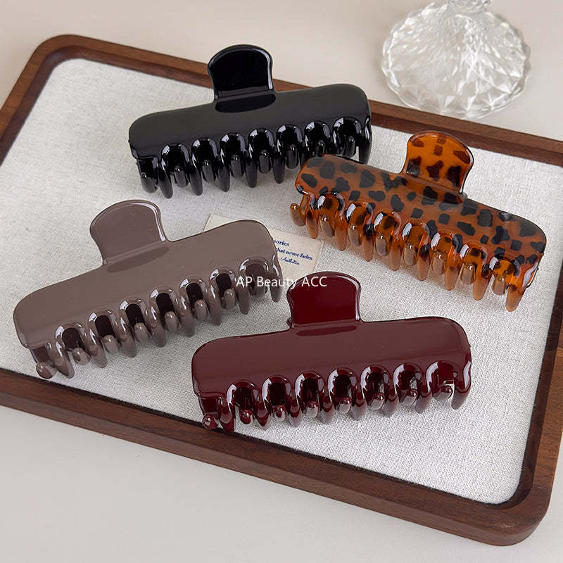 E廠-韓國博主款法式氣質百搭大號鯊魚夾抓夾慵懶髮抓盤髮髮夾髮飾飾品「27620」25.10-5