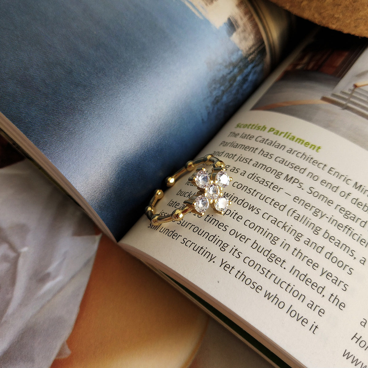 F廠-韓國韓版 925純銀白鑽十字架戒金色戒簡約百搭INS網紅小眾戒指「J940」25.06-2