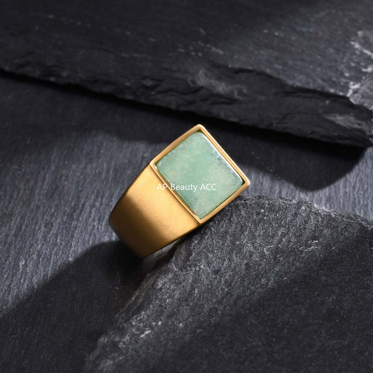 G廠-不鏽鋼幾個四方形印章鑄造戒指男士飾品批發「RC682」25.10-5