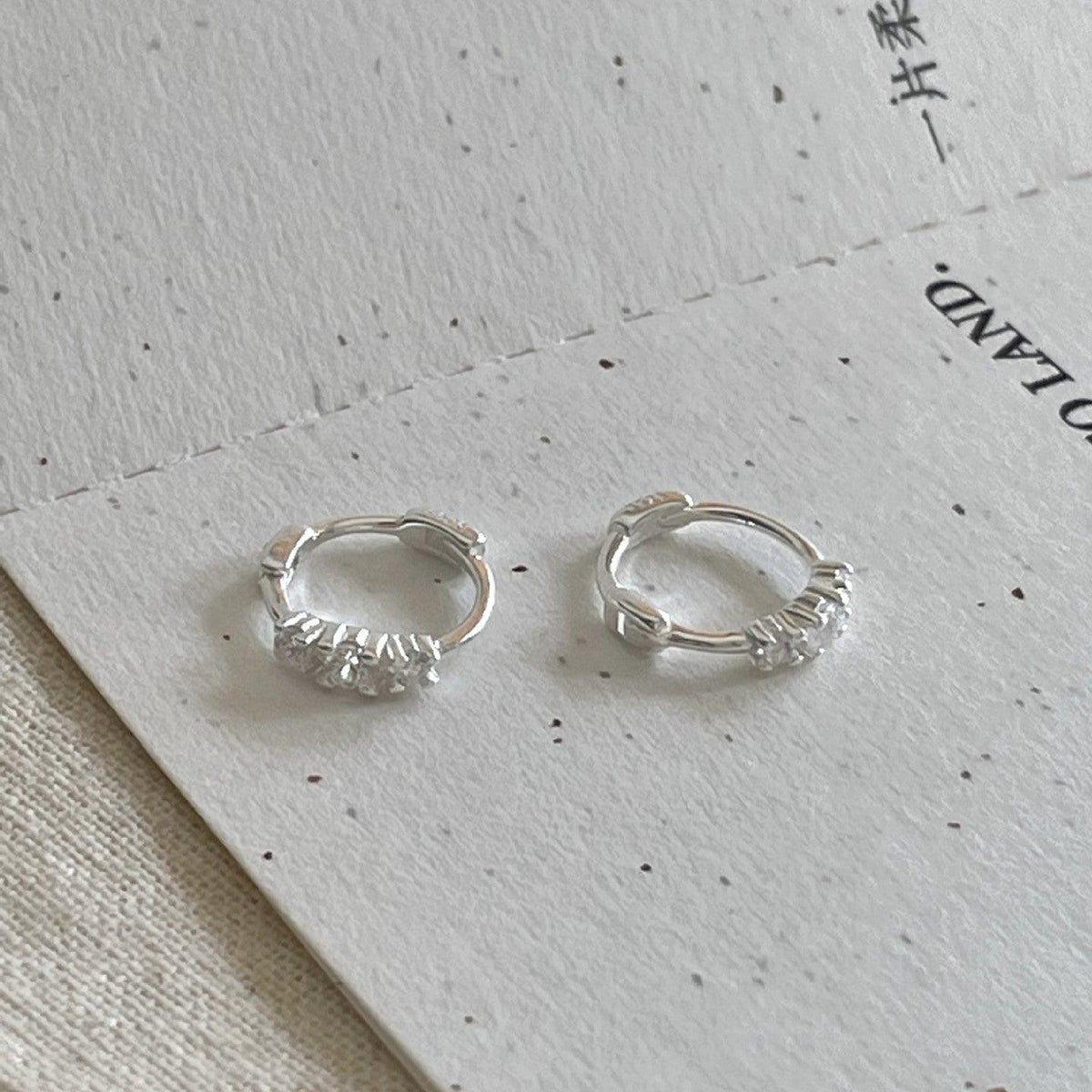 F廠-韓國韓版925純銀鋯石耳扣耳環簡約氣質百搭ins風耳飾「C1388」25.04-2