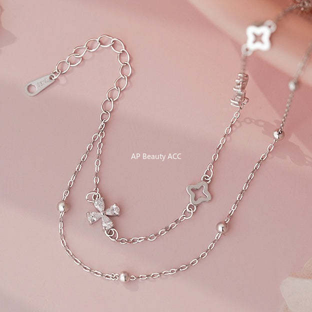 D廠-S925純銀韓系四葉草手鍊女輕奢文藝優雅簡約百搭氣質手飾批發「YC4257SL_2」25.10-4