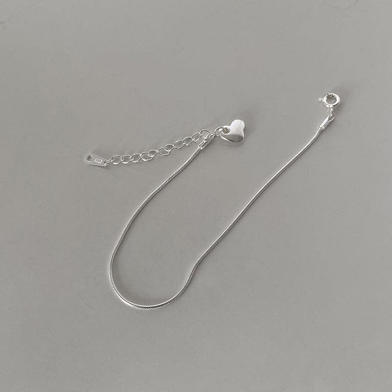 C廠-素鏈925純銀手鍊女ins冷淡風氣質簡約百搭韓國學生個性潮網紅手飾「SL-146」24.12-3