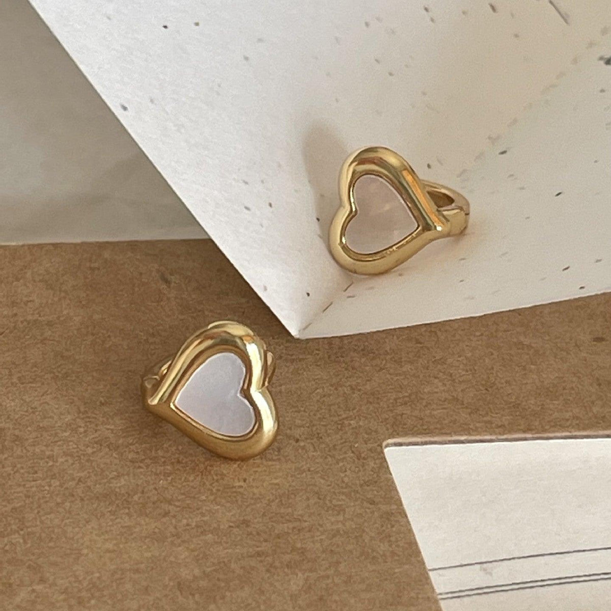 F廠-韓國韓版925純銀蝴蝶結貝殼愛心耳釘耳環簡約氣質百搭ins「C1385」25.04-1