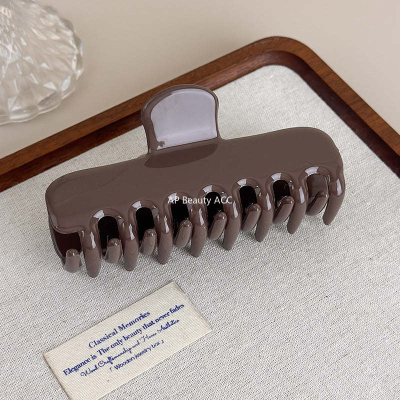 E廠-韓國博主款法式氣質百搭大號鯊魚夾抓夾慵懶髮抓盤髮髮夾髮飾飾品「27620」25.10-5