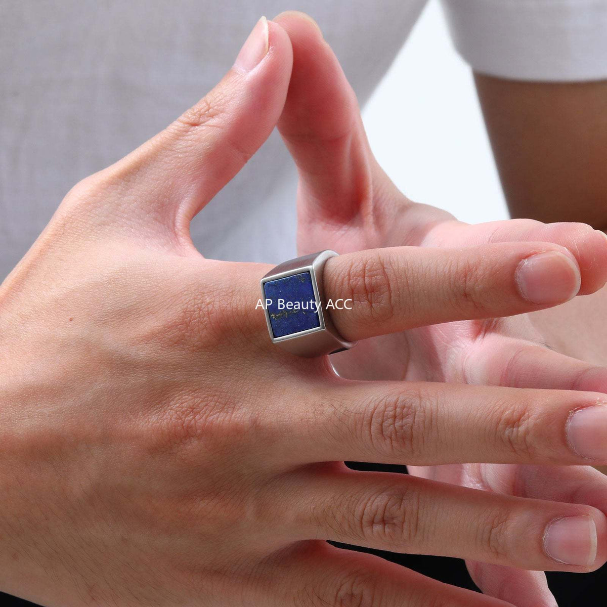 G廠-不鏽鋼幾個四方形印章鑄造戒指男士飾品批發「RC682」25.10-5