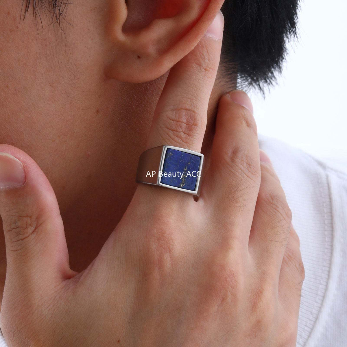 G廠-不鏽鋼幾個四方形印章鑄造戒指男士飾品批發「RC682」25.10-5