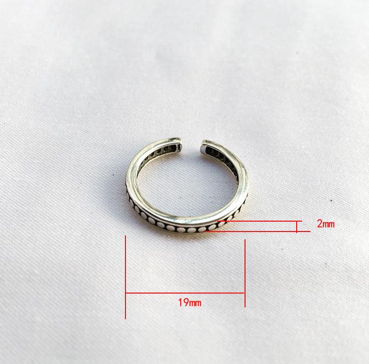 F廠-韓國明星同款關節戒指尾戒腳戒指環925純銀復古韓風素銀戒指套裝「J31-J36」24.11-4