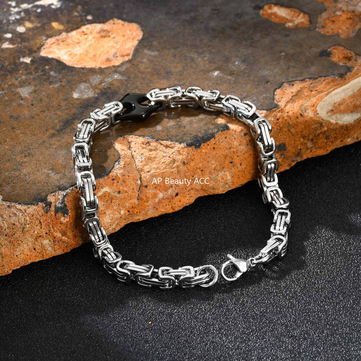 G廠-不鏽鋼單個日字配件拜佔庭鏈手鍊「BR-2701」25.10-5