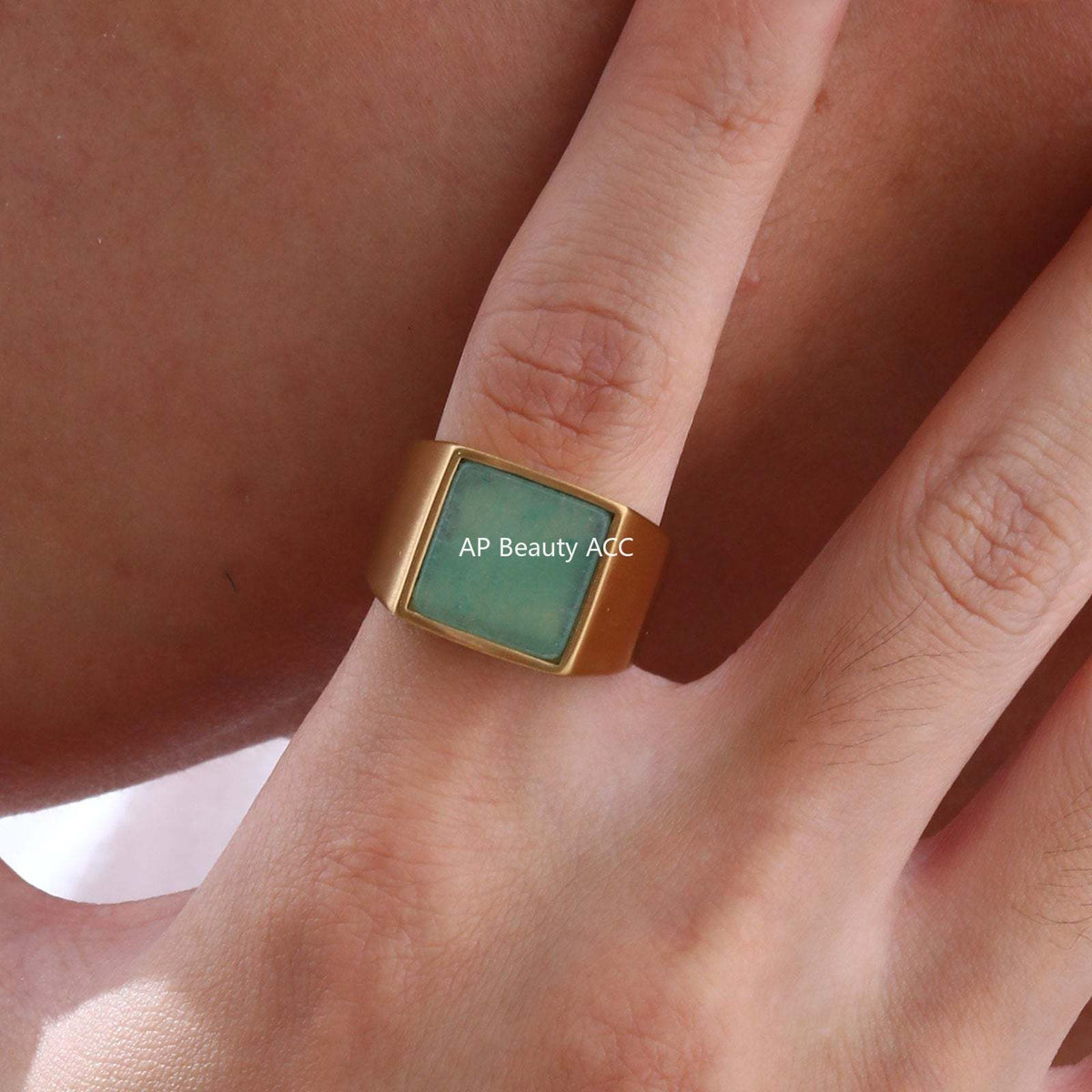 G廠-不鏽鋼幾個四方形印章鑄造戒指男士飾品批發「RC682」25.10-5