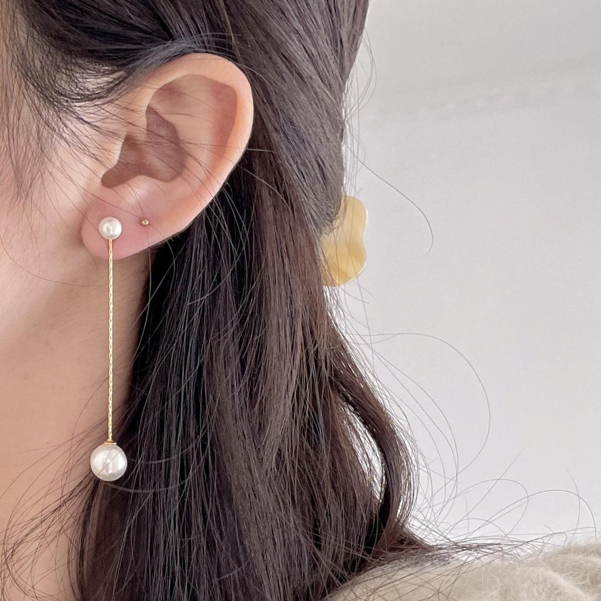 F廠-韓國韓版925純銀珍珠耳釘耳環簡約氣質百搭ins風耳飾「C1386」25.03-4