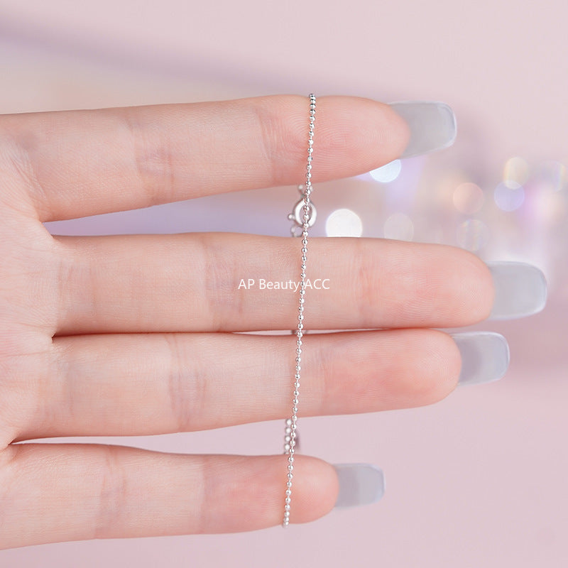 D廠-S925純銀極簡風圓珠細款手鍊女幾何小眾韓風氣質精美高級手飾「YC4933SL_1」25.10-2