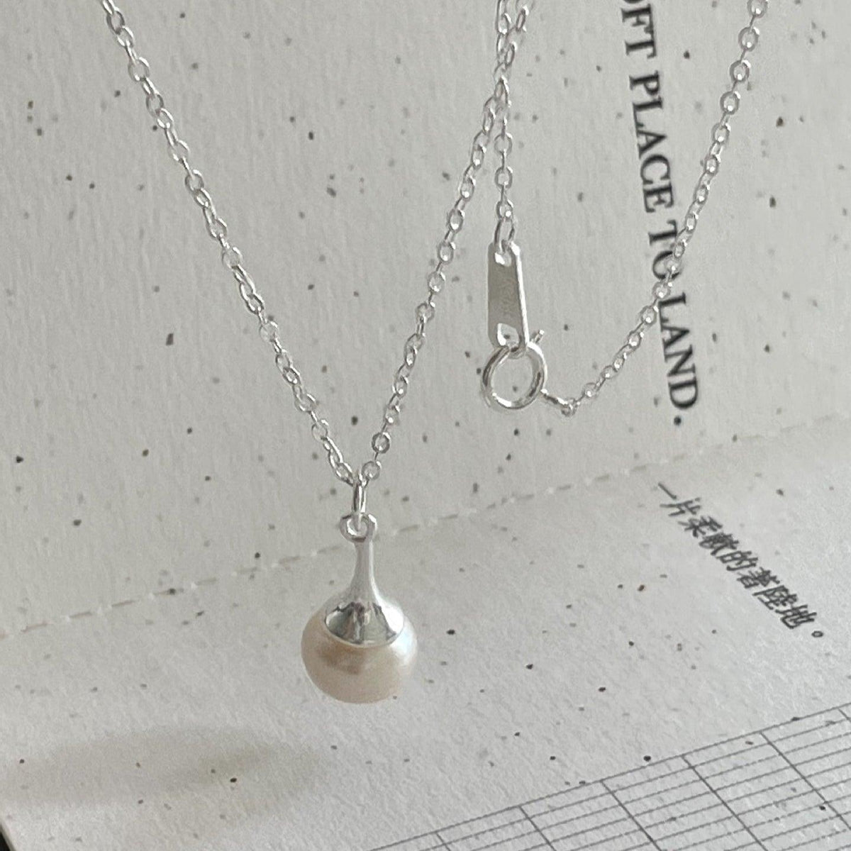 F廠-韓國韓版925純銀珍珠項鍊簡約氣質ins網紅小紅書項鍊「B1347」25.03-2