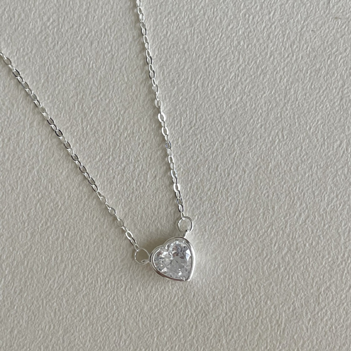 F廠-韓國韓版925純銀愛心鋯石項鍊簡約氣質ins百搭小紅書項鍊「B1357」25.05-1