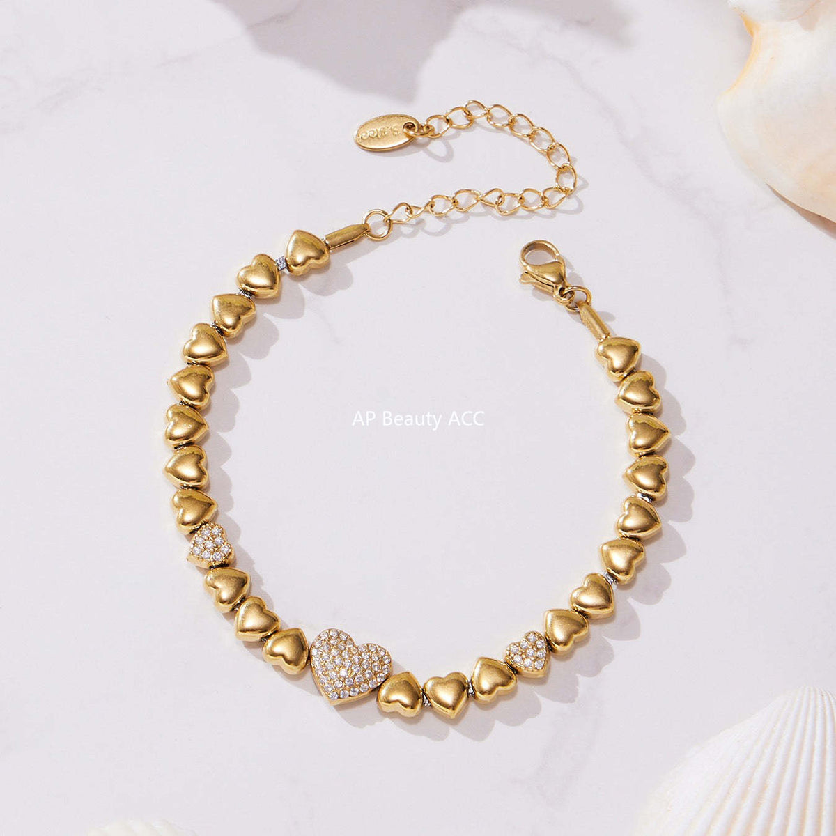 B廠-海馬帶鑽多配件DIY手鍊組合不鏽鋼鍍18k真金跨境熱銷款飾品「E693-E694-E695」25.10-5