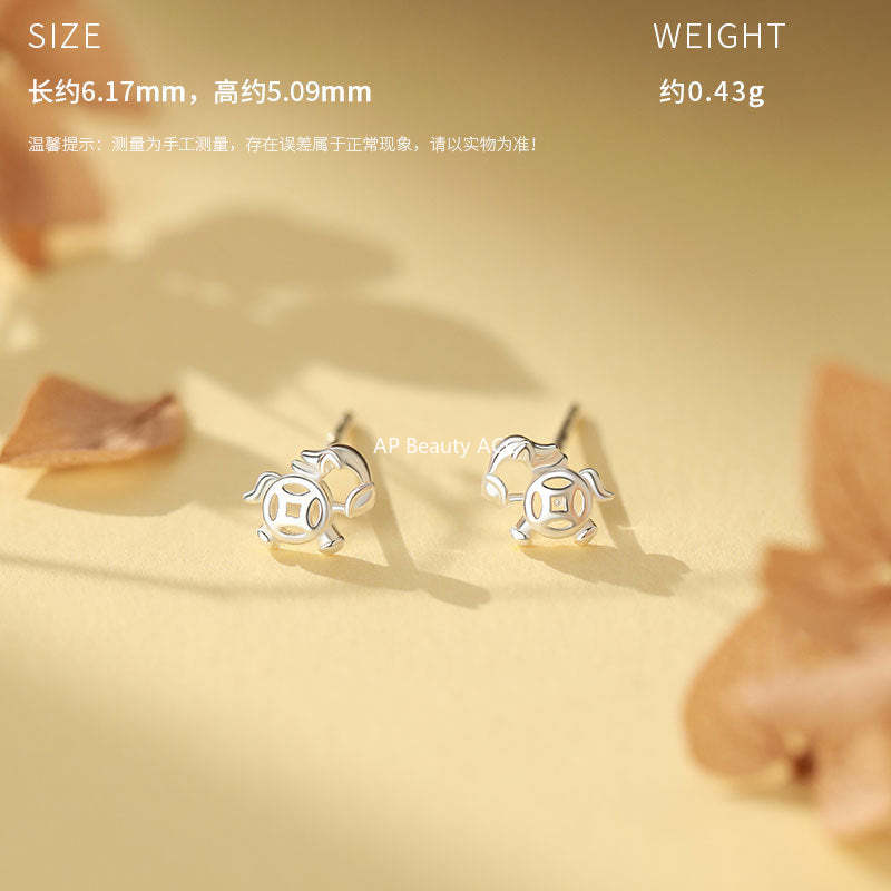 D廠-原創S999足銀萌馬搖財生肖馬輕奢耳環時尚本命年獨特耳飾批發「YC8536E_1 YC3961E_1 YC4060E_1」25.10-5