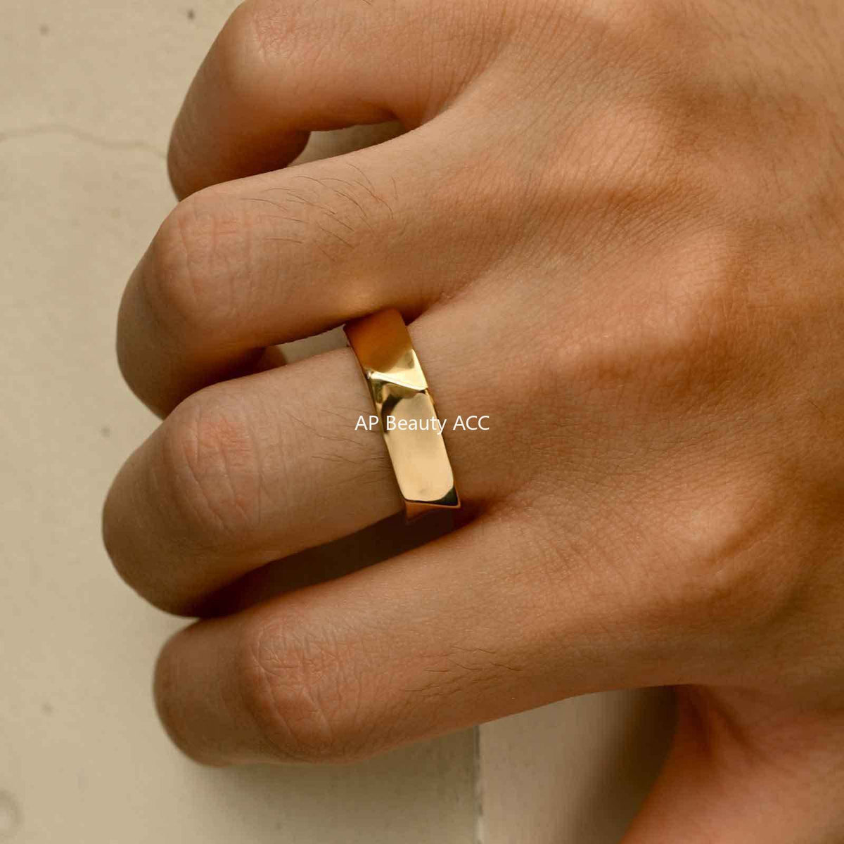 G廠-不鏽鋼男士小眾時尚個性簡約五邊形戒指黑色男士飾品「RC-915」25.10-5