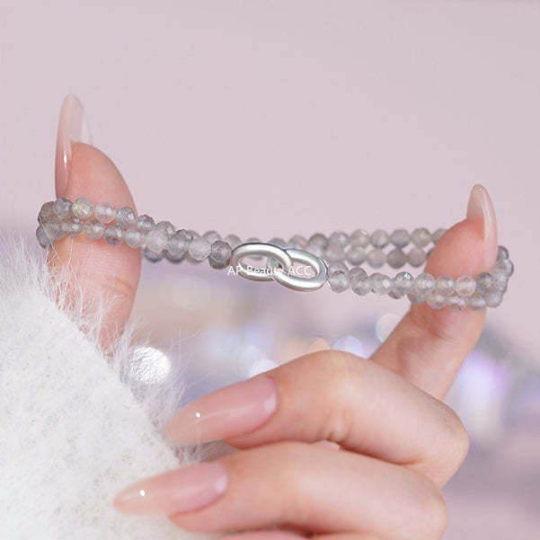 D廠-S925純銀黑瑪瑙月光石情侶手鍊氣質簡約溫柔百搭文藝手飾批發「YC5206SL_1」25.10-5