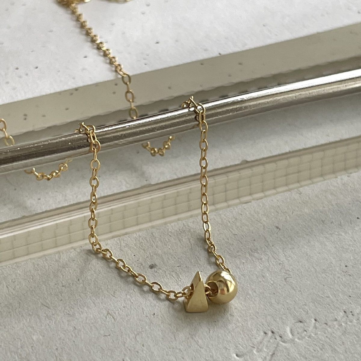 F廠-韓國韓版925純銀幾何項鍊簡約氣質ins網紅小紅書項鍊「B1362」25.05-1