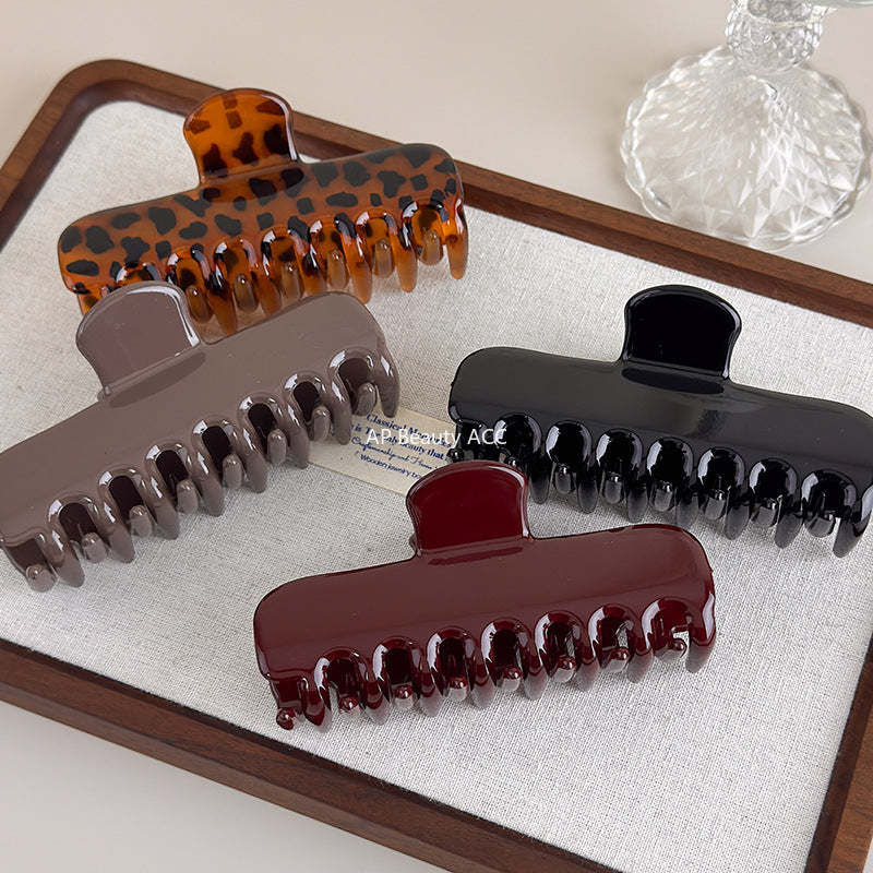 E廠-韓國博主款法式氣質百搭大號鯊魚夾抓夾慵懶髮抓盤髮髮夾髮飾飾品「27620」25.10-5