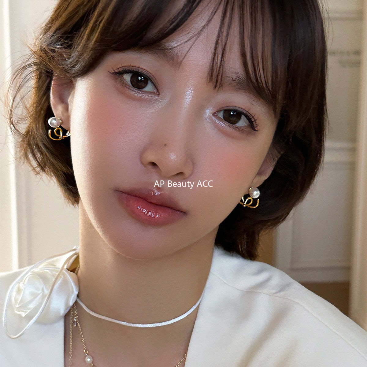 C廠-輕奢氣質百搭珍珠耳釘女簡約個性通勤ins疊戴風銀針耳環新款耳飾「EH-4026」25.10-4