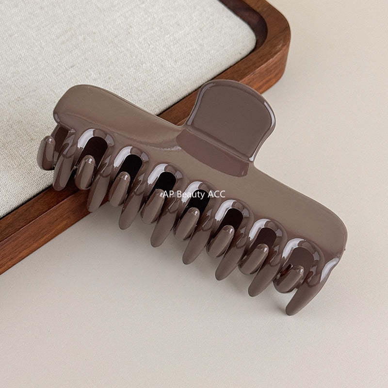 E廠-韓國博主款法式氣質百搭大號鯊魚夾抓夾慵懶髮抓盤髮髮夾髮飾飾品「27620」25.10-5