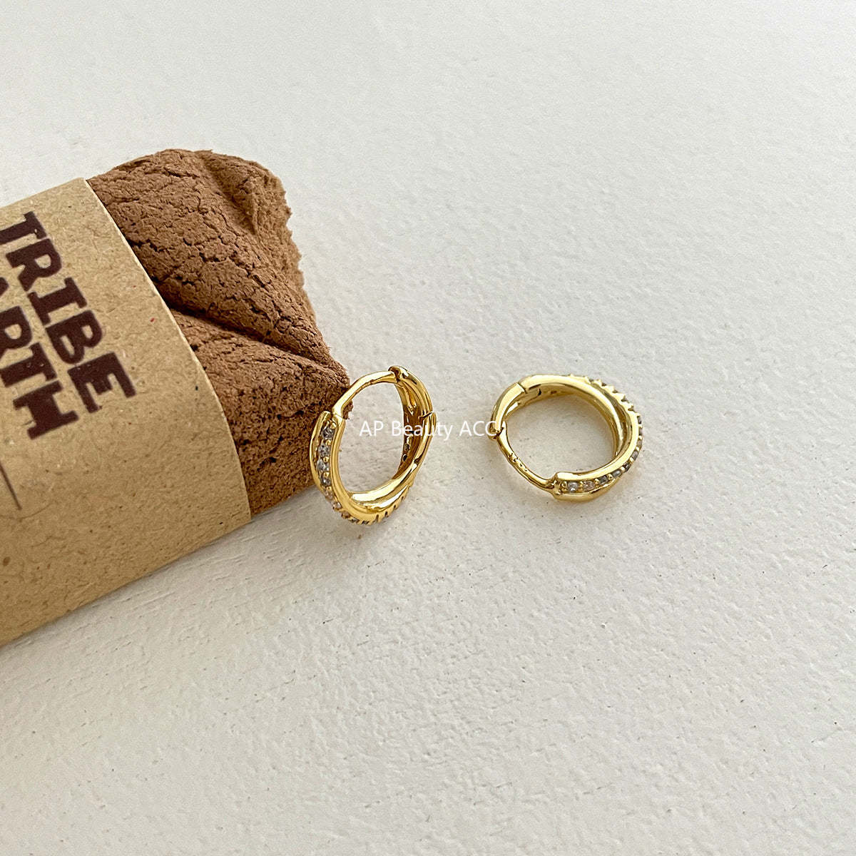 C廠-韓版ins莫比烏斯銀針耳環女小眾設計感高級鋯石耳圈簡約秋冬耳飾「EH-4132」25.10-5