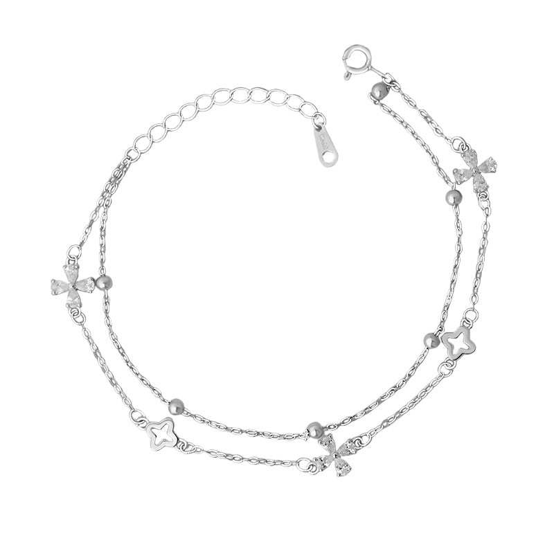 D廠-S925純銀韓系四葉草手鍊女輕奢文藝優雅簡約百搭氣質手飾批發「YC4257SL_2」25.10-4