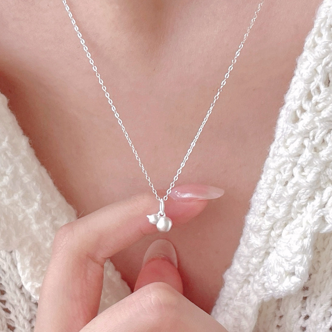 F廠-韓國韓版925純銀葫蘆項鍊簡約氣質百搭ins小紅書項鍊「B1375」25.09-1