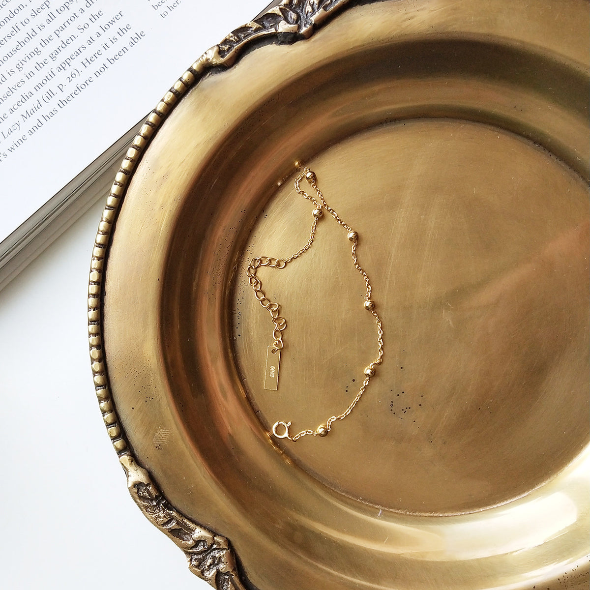 F廠-韓國韓版 明星同款百搭S925純銀十字間珠圓珠手鍊手飾「A170-171」25.05-1