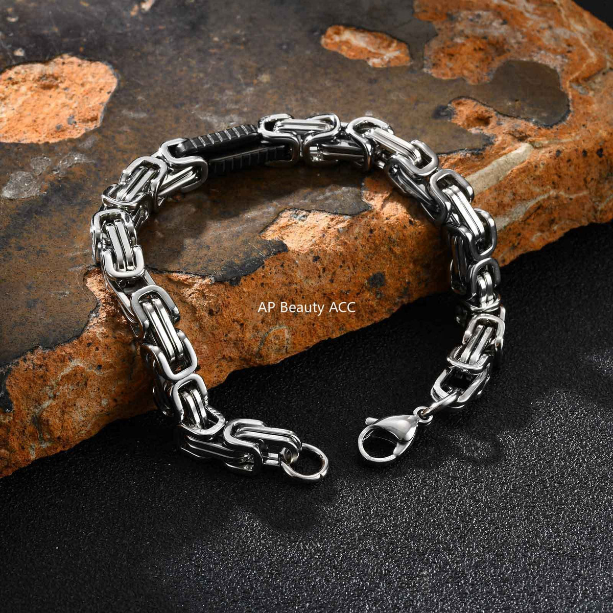 G廠-不鏽鋼單個日字配件拜佔庭鏈手鍊「BR-2701」25.10-5