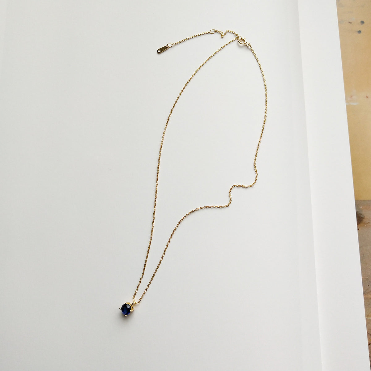 F廠-韓國韓版925純銀藍金項鍊吊墜女配飾飾品鎖骨鏈吊墜簡約百搭裝飾「B381」25.05-5