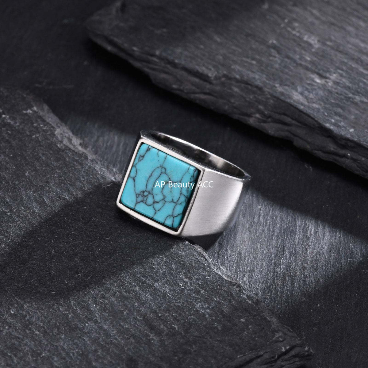 G廠-不鏽鋼幾個四方形印章鑄造戒指男士飾品批發「RC682」25.10-5