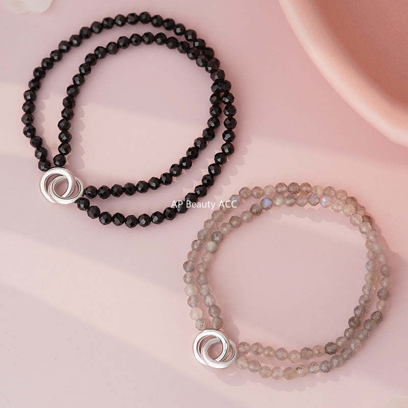 D廠-S925純銀黑瑪瑙月光石情侶手鍊氣質簡約溫柔百搭文藝手飾批發「YC5206SL_1」25.10-5