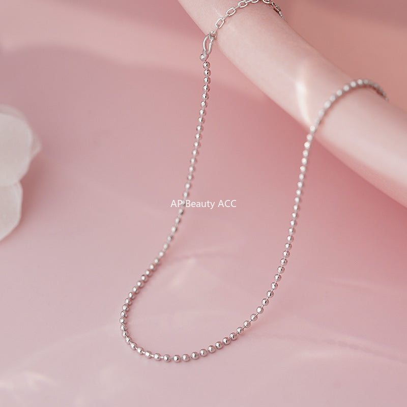 D廠-S925純銀極簡風圓珠細款手鍊女幾何小眾韓風氣質精美高級手飾「YC4933SL_1」25.10-2