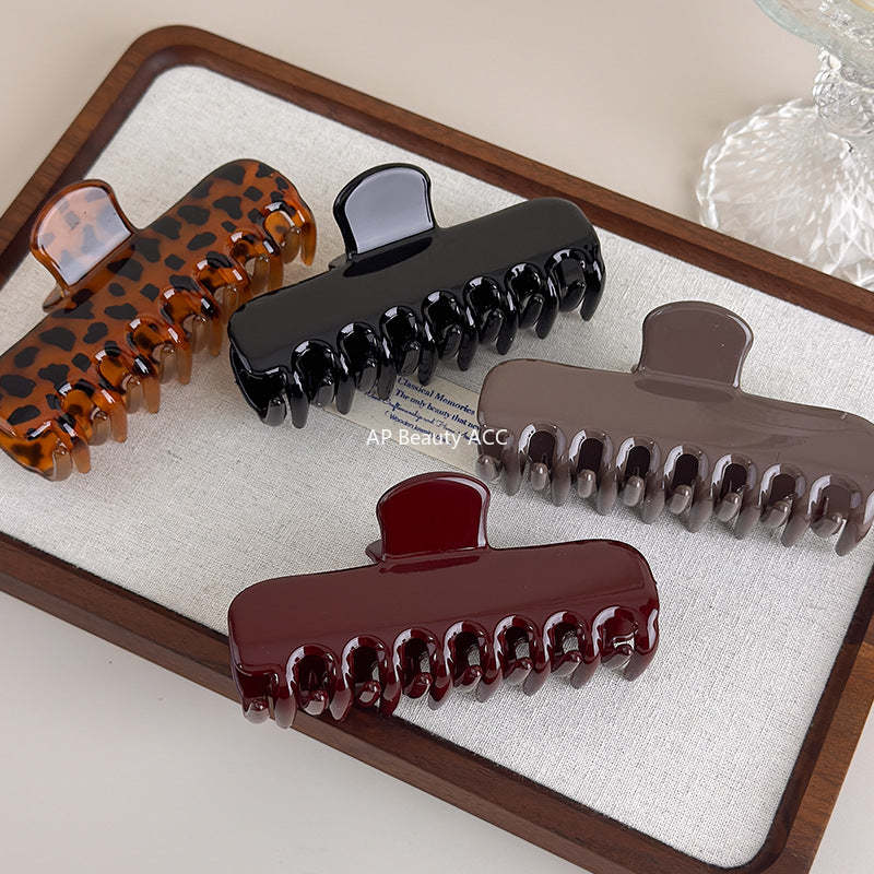 E廠-韓國博主款法式氣質百搭大號鯊魚夾抓夾慵懶髮抓盤髮髮夾髮飾飾品「27620」25.10-5