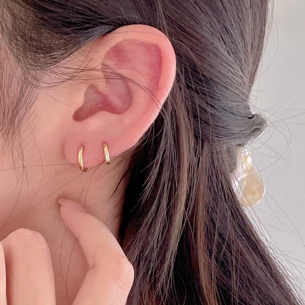 F廠-韓國韓版925純銀耳扣耳釘耳環簡約氣質百搭ins風耳飾「C1381」25.03-4