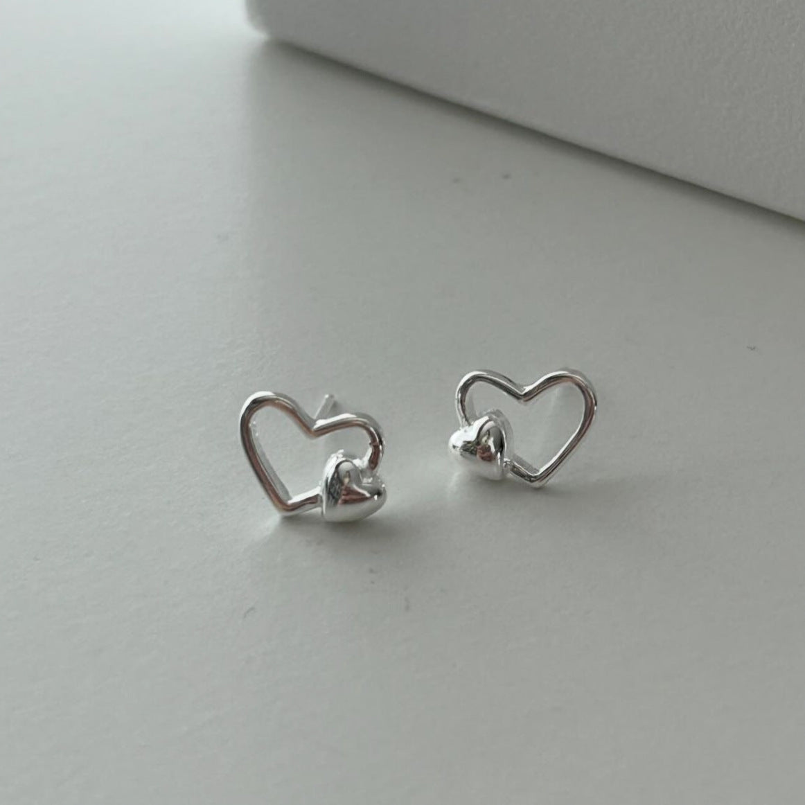 F廠-韓國韓版925純銀愛心耳釘耳環簡約氣質百搭ins風耳飾「C1329」25.06-2