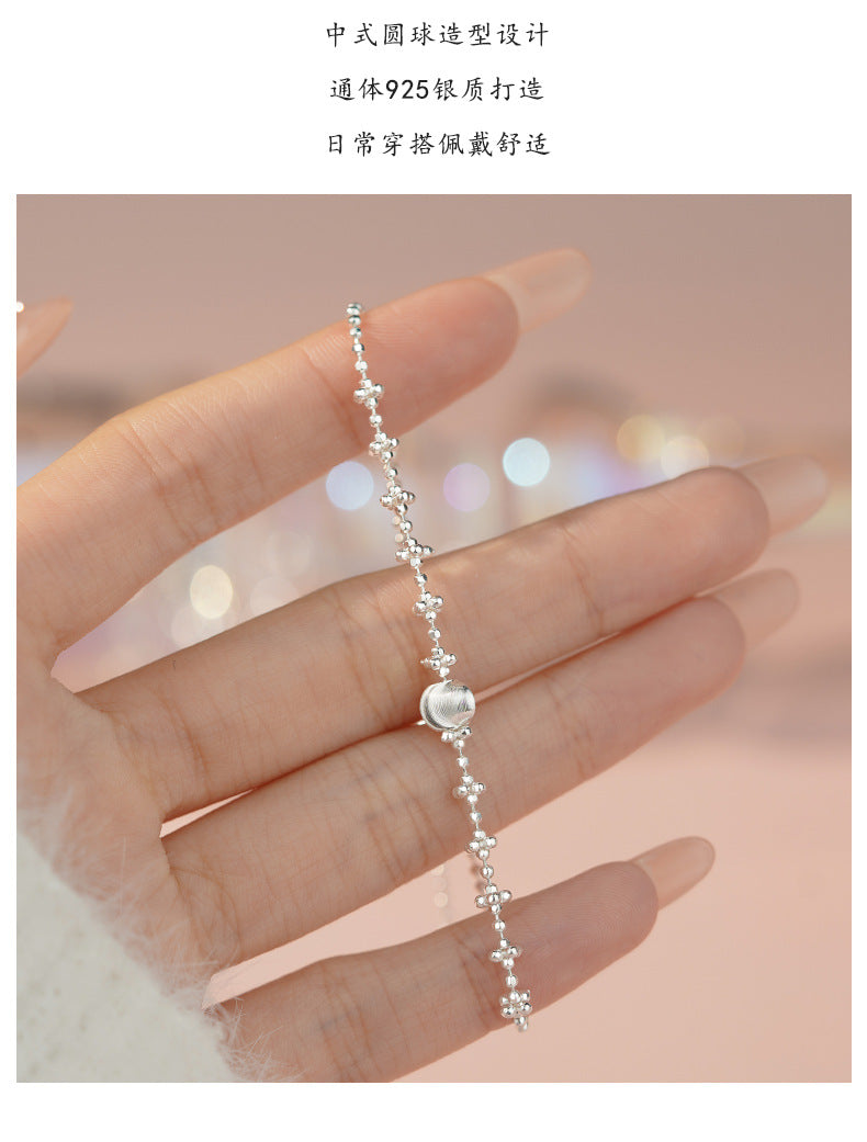 D廠-S925純銀貓眼珠路路通 仙女手鍊氣質清新簡約可調式手飾「YC5149SL_1」25.04-3