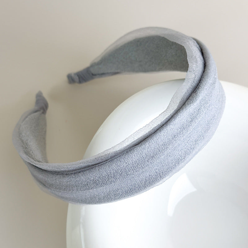 E廠-春夏氛圍感娟紗寬邊髮箍女日常外戴高顱頂洗臉頭箍布藝壓髮卡頭飾「27047」25.06-2