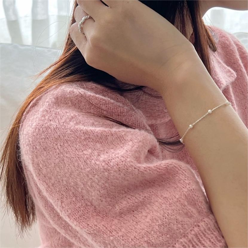 F廠-韓國韓國 S925純銀淡水珍珠手鍊簡約INS小紅書氣質手鍊「A352」25.05-3