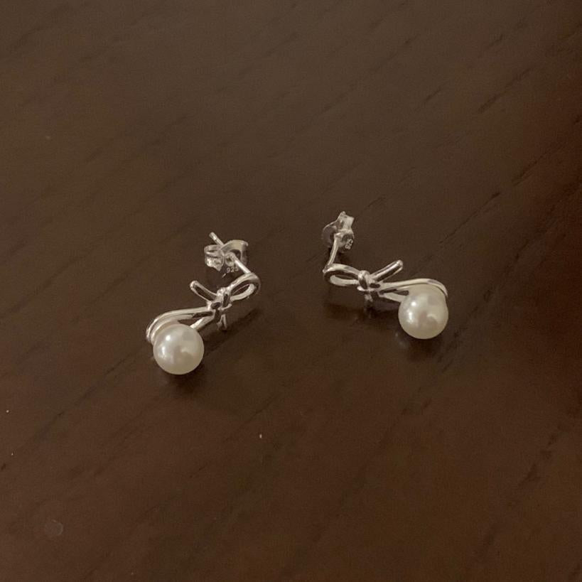 F廠-韓國韓版925純銀珍珠耳釘簡約氣質百搭ins風耳飾「C1400」25.05-1