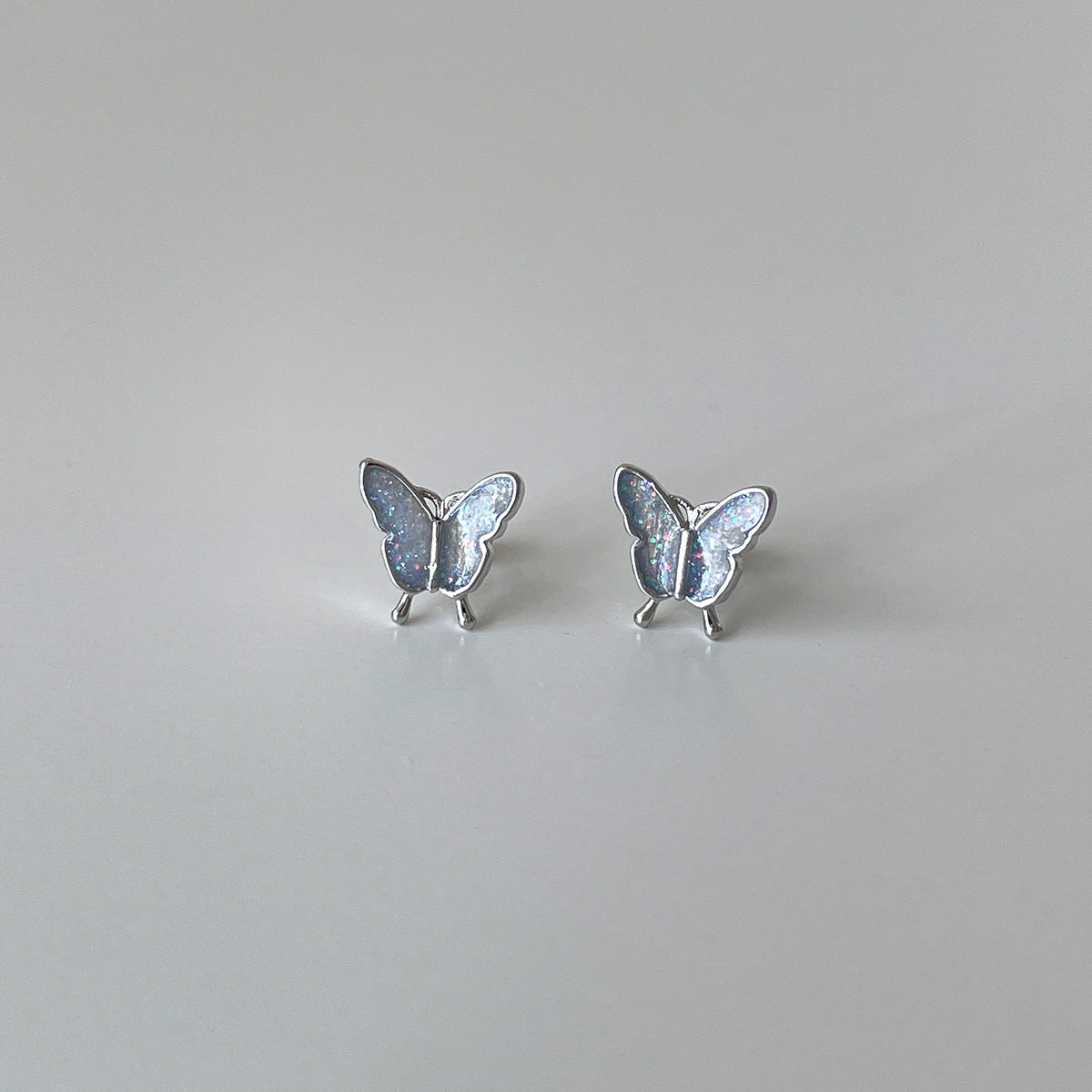 C廠-森系靈動蝴蝶耳釘女絕美夢幻甜美風銀針耳骨釘甜酷高級感秋冬耳飾「EH-4126」25.10-5