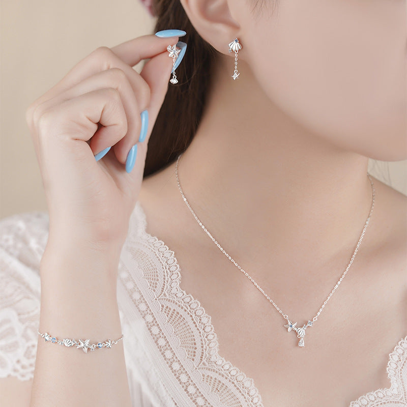 D廠-S999足銀戀夏海星套裝夏季新款小清新溫柔精美首飾批發「YC2154N_1 YC4522SL_1 YC3048E_1」25.07-4