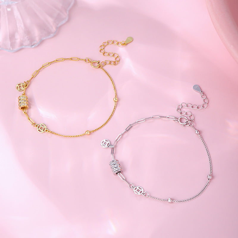 D廠-S925純銀幸運小蠻腰手鍊女氣質輕奢甜美簡約新款小眾設計手飾「YC4423SL_1」25.09-2