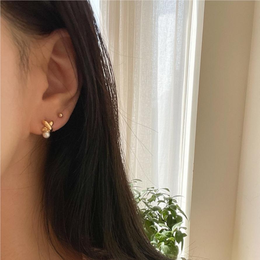 F廠-韓國韓版925純銀珍珠耳釘女簡約時尚ins風耳釘耳飾「C1058」25.09-4