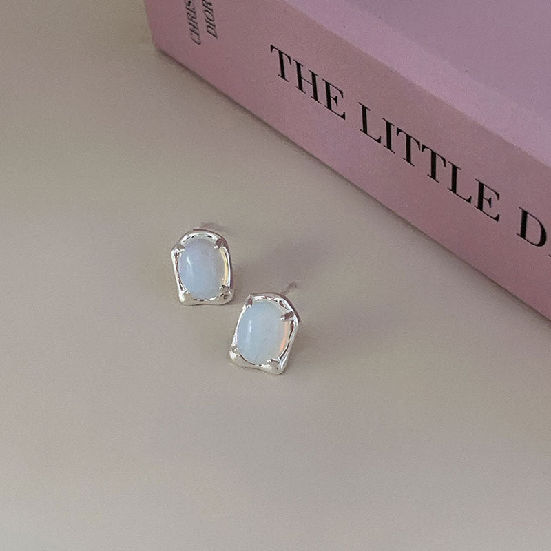 F廠-韓國韓版925純銀不規則耳釘簡約冷淡風氣質ins小紅書耳「C1222」25.10-1