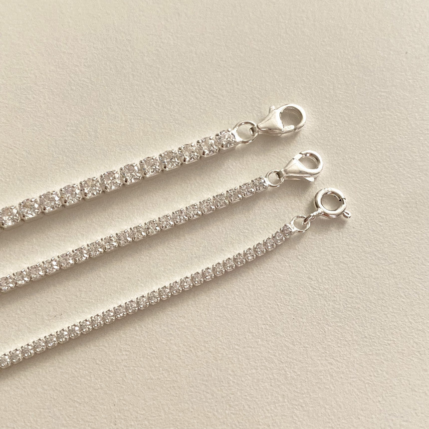 F廠-韓國韓國925純銀滿鑽鋯石手鍊簡約INS小紅書幾何手鍊「A356」25.08-2