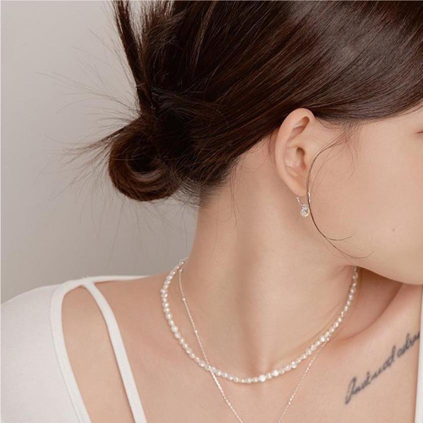 F廠-韓國韓版925純銀愛心AB彩鑽耳環飾品銀飾個性極簡耳圈耳釘「C1059」25.09-4